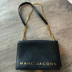 Marc Jacobs Black Leather Double Take Cross Body Shoulder Bag